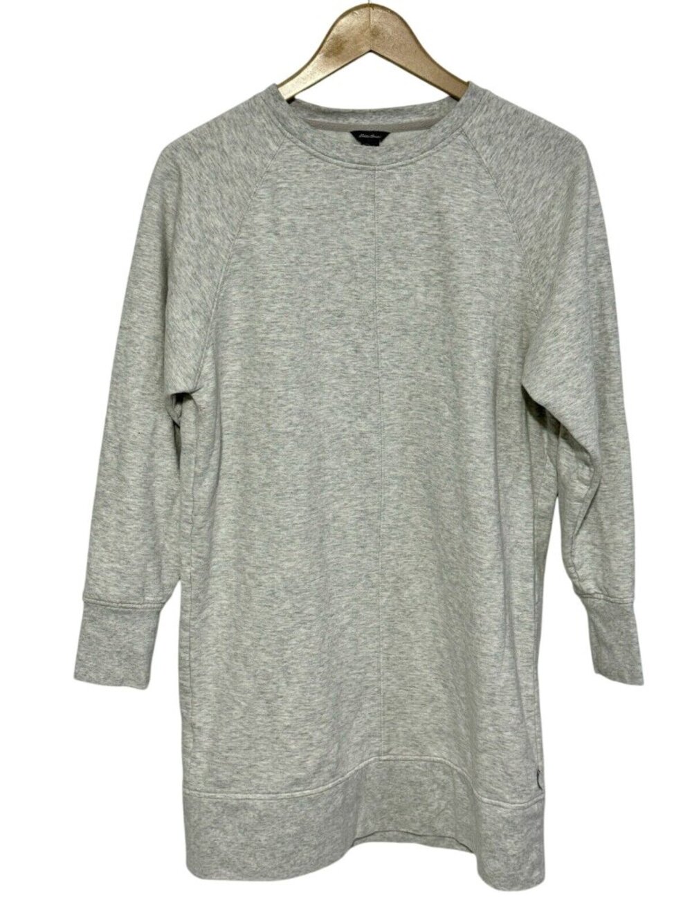 Eddie Bauer Womens Heather Gray Longline Sweatshirt Small